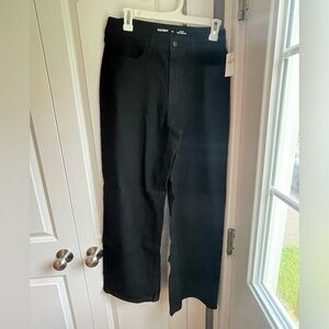 NWT WOMENS SIZE 12 high rise WOW WIDE LEG BLACK Jeans
